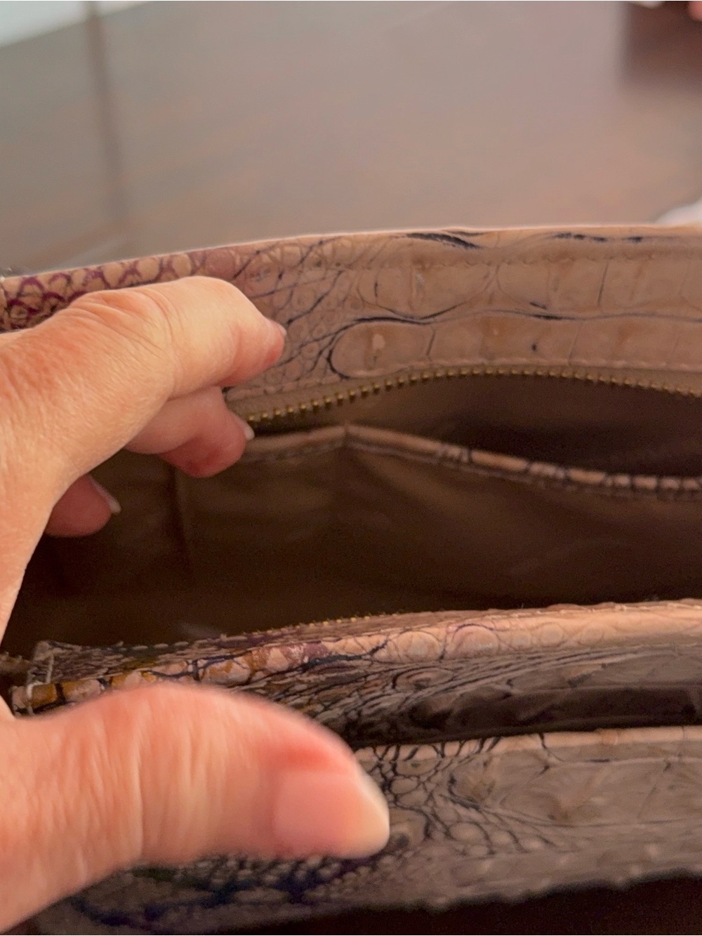 Brahmin Multicolor Croc-Embossed Crossbody Bag - Picture 3 of 4